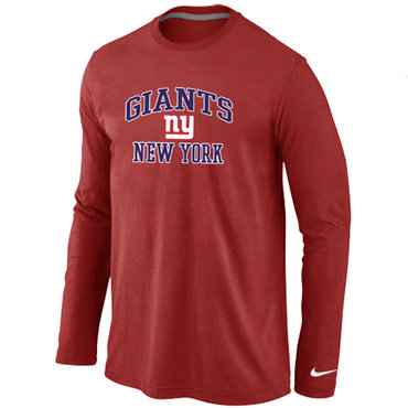 New York Giants Heart & Soul Long Sleeve T-Shirt RED