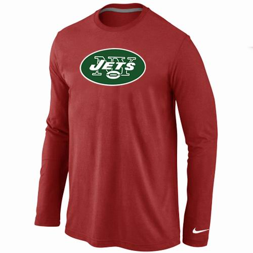 New York Jets Logo Long Sleeve T-Shirt RED