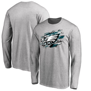 Philadelphia Eagles NFL Pro Line Ash True Colors Long Sleeve T-Shirt