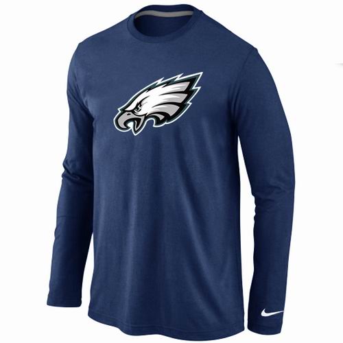 Philadelphia Eagles Logo Long Sleeve T-Shirt D.Blue