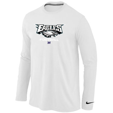 Philadelphia Eagles Critical Victory Long Sleeve T-Shirt White - Click Image to Close