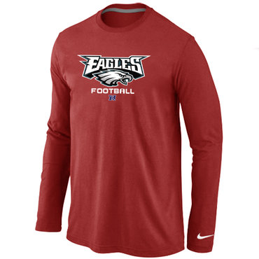Philadelphia Eagles Critical Victory Long Sleeve T-Shirt Red - Click Image to Close