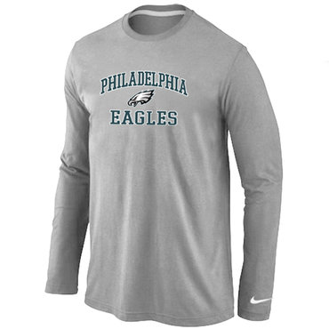 Philadelphia Eagles Heart & Soul Long Sleeve T-Shirt GREY