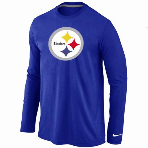 Pittsburgh Steelers Logo Long Sleeve T-Shirt BLUE