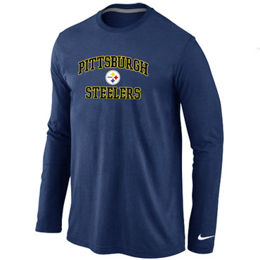 Pittsburgh Steelers Heart & Soul Long Sleeve T-Shirt D.Blue