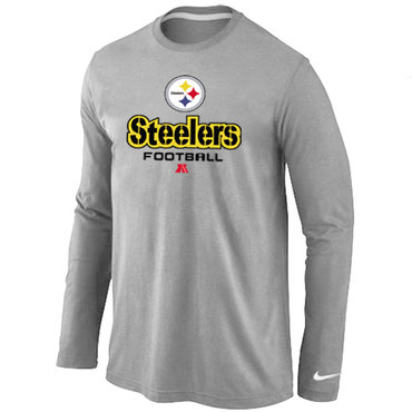 Pittsburgh Steelers Critical Victory Long Sleeve T-Shirt Grey