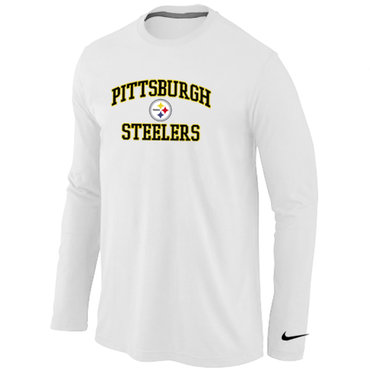 Pittsburgh Steelers Heart & Soul Long Sleeve T-Shirt White