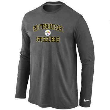 Pittsburgh Steelers Heart & Soul Long Sleeve T-Shirt D.Grey