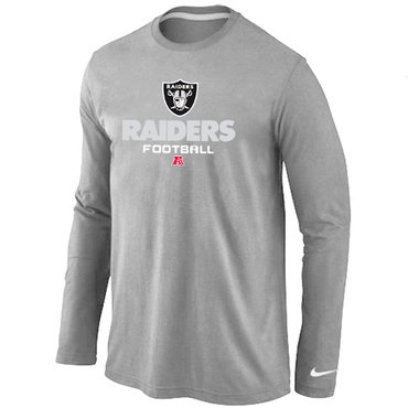 Oakland Raiders Critical Victory Long Sleeve T-Shirt Grey
