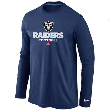Oakland Raiders Critical Victory Long Sleeve T-Shirt D.Blue