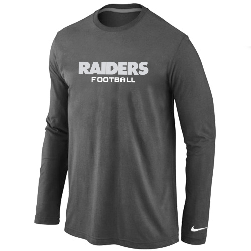 Oakland Raiders Authentic font Long Sleeve T-Shirt - Click Image to Close