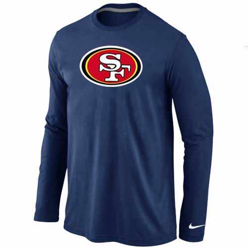 San Francisco 49ers Logo Long Sleeve T-Shirt D.Blue