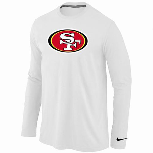 San Francisco 49ers Logo Long Sleeve T-Shirt White