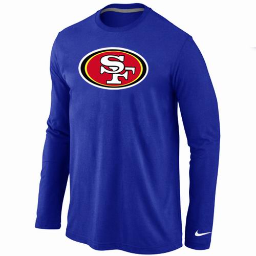 San Francisco 49ers Logo Long Sleeve T-Shirt Blue