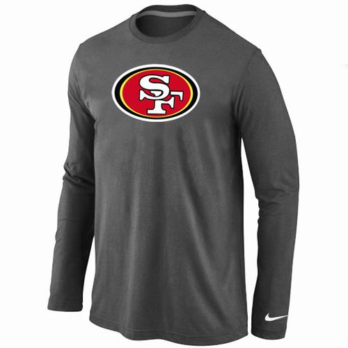 San Francisco 49ers Logo Long Sleeve T-Shirt D.Grey