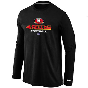 San Francisco 49ers Critical Victory Long Sleeve T-Shirt Black Black - Click Image to Close