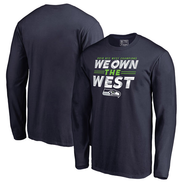 Seattle Seahawks Pro Line by Fanatics Branded 2016 NFC West Division Champions Edged Long Sleeve T-S