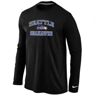 Seattle Seahawks Heart & Soul Long Sleeve T-Shirt Black