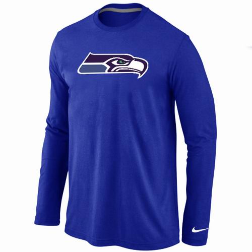Seattle Seahawks Logo Long Sleeve T-Shirt BLUE