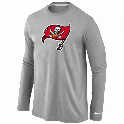 Tampa Bay Buccaneers Logo Long Sleeve T-Shirt Grey