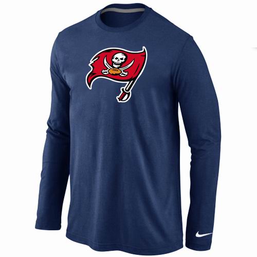 Tampa Bay Buccaneers Logo Long Sleeve T-Shirt D.Blue
