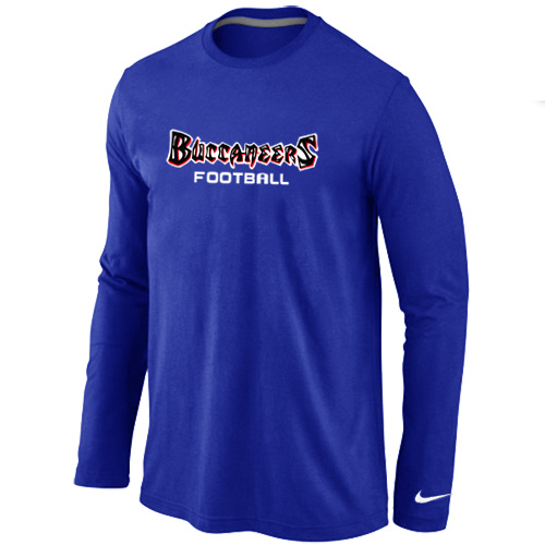 Tampa Bay Buccaneers font Long Sleeve T-Shirt blue