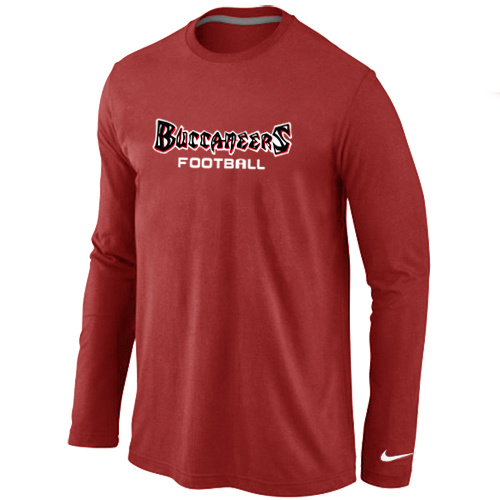 Tampa Bay Buccaneers font Long Sleeve T-Shirt Red