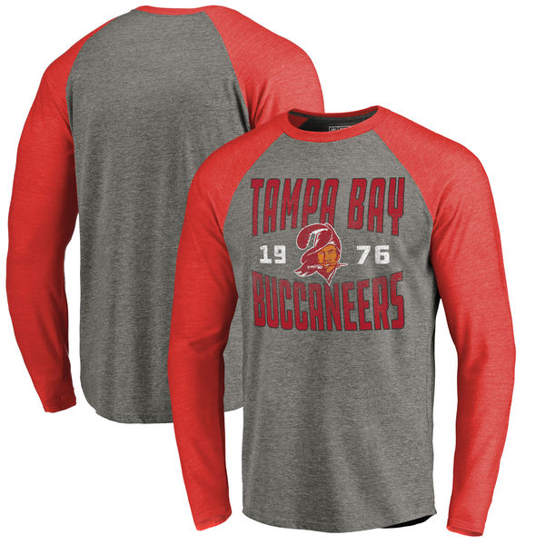 Tampa Bay Buccaneers NFL Pro Line by Fanatics Branded Timeless Collection Antique Stack Long Sleeve