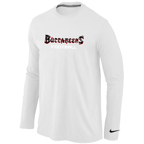 Tampa Bay Buccaneers font Long Sleeve T-Shirt White