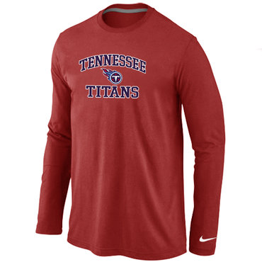 Tennessee Titans Heart & Soul Long Sleeve T-Shirt RED - Click Image to Close