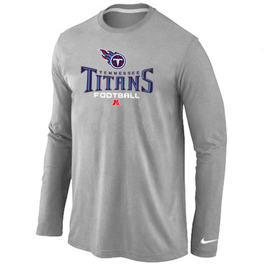 Tennessee Titans Critical Victory Long Sleeve T-Shirt Grey - Click Image to Close