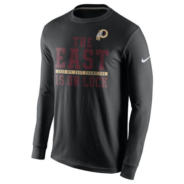 Redskins Black 2015 NFC East Champions Long Sleeve T Shirt