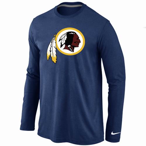 Washington Redskins Logo Long Sleeve T-Shirt D.Blue