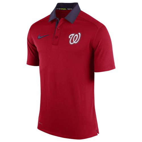 Washington Nationals Nike Red Authentic Collection Polo