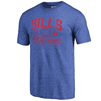 Buffalo Bills Pro Line by Fanatics Branded Royal Personalized Flanker Tri-Blend T-Shirt