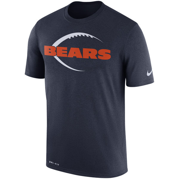 Chicago Bears Navy Legend Icon Logo Performance T-Shirt