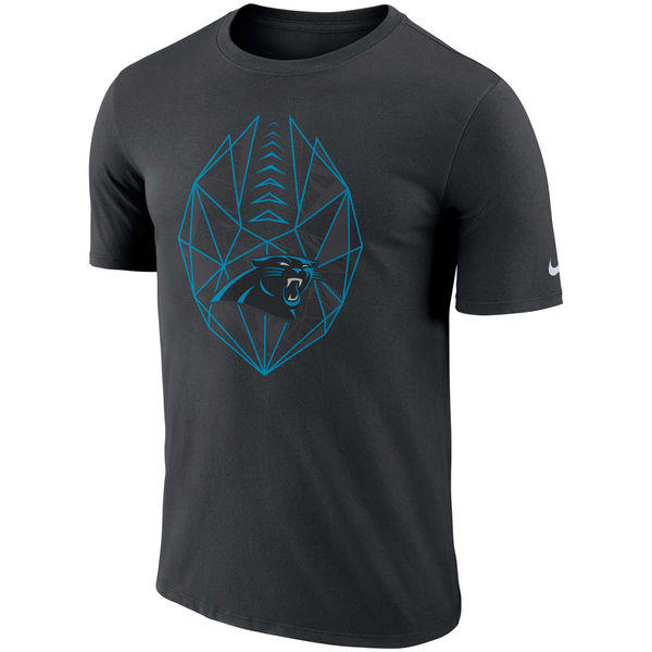 Carolina Panthers Black Fan Gear Icon Performance T-Shirt