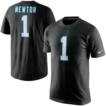 Carolina Panthers 1 Cam Newton Player Pride Name & Number T-Shirt - Black