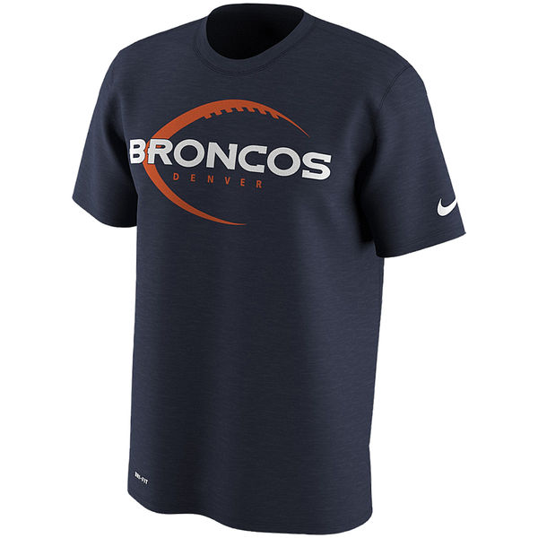 Denver Broncos Navy Legend Icon Logo Performance T-Shirt