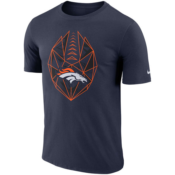 Denver Broncos Navy Fan Gear Icon Performance T-Shirt