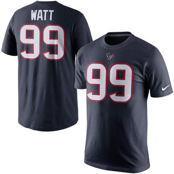 Houston Texans 99 JJ Watt Navy Player Pride Name & Number T-Shirt