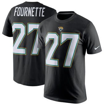Jacksonville Jaguars 27 Leonard Fournette Black Player Pride Name & Number T-Shirt
