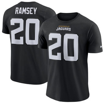 Jacksonville Jaguars 20 Jalen Ramsey Black Dri-FIT Player Pride 3.0 Name & Number T-Shirt