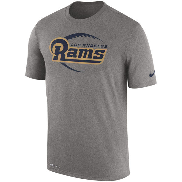 Los Angeles Rams Heather Gray Legend Icon Logo Performance T-Shirt