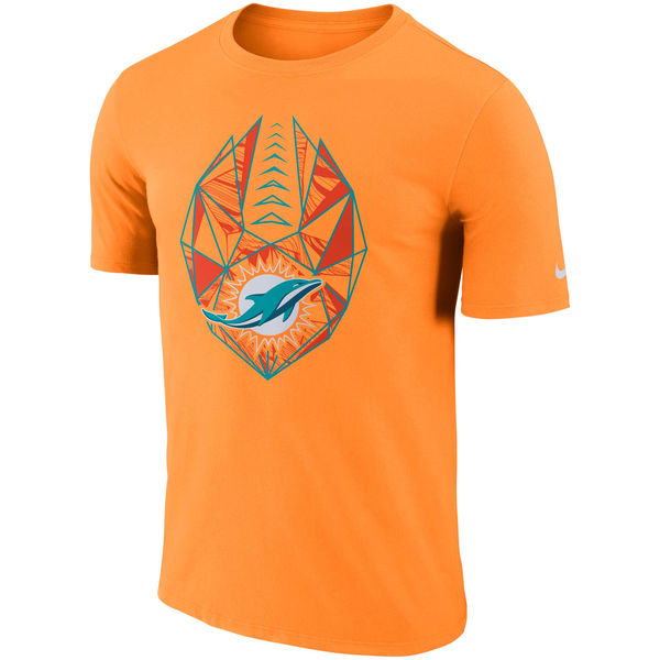 Miami Dolphins Orange Fan Gear Icon Performance T-Shirt