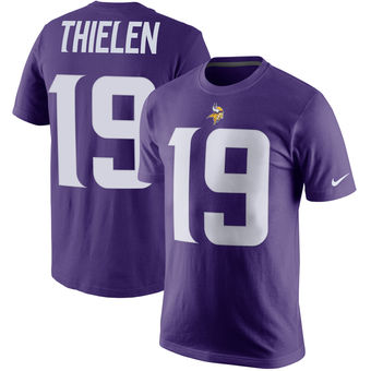 Minnesota Vikings 19 Adam Thielen Purple Player Pride Name & Number T-Shirt