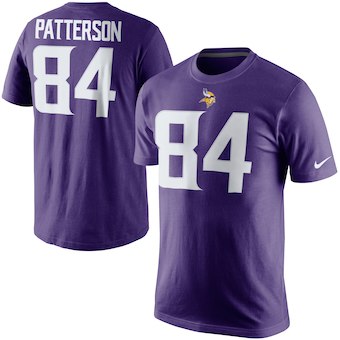 Minnesota Vikings 84 Cordarrelle Patterson Purple Player Name & Number T-Shirt