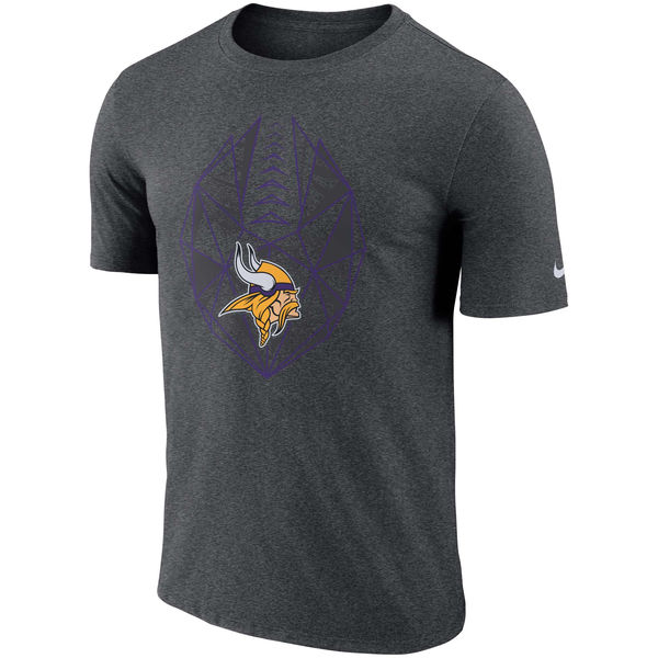 Minnesota Vikings Heathered Charcoal Fan Gear Icon Performance T-Shirt