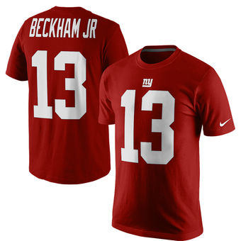 New York Giants 13 Odell Beckham Jr Red Player Pride Name & Number T-Shirt