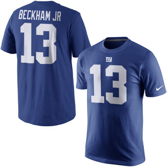 New York Giants 13 Odell Beckham Jr. Royal Blue Player Pride Name & Number T-Shirt